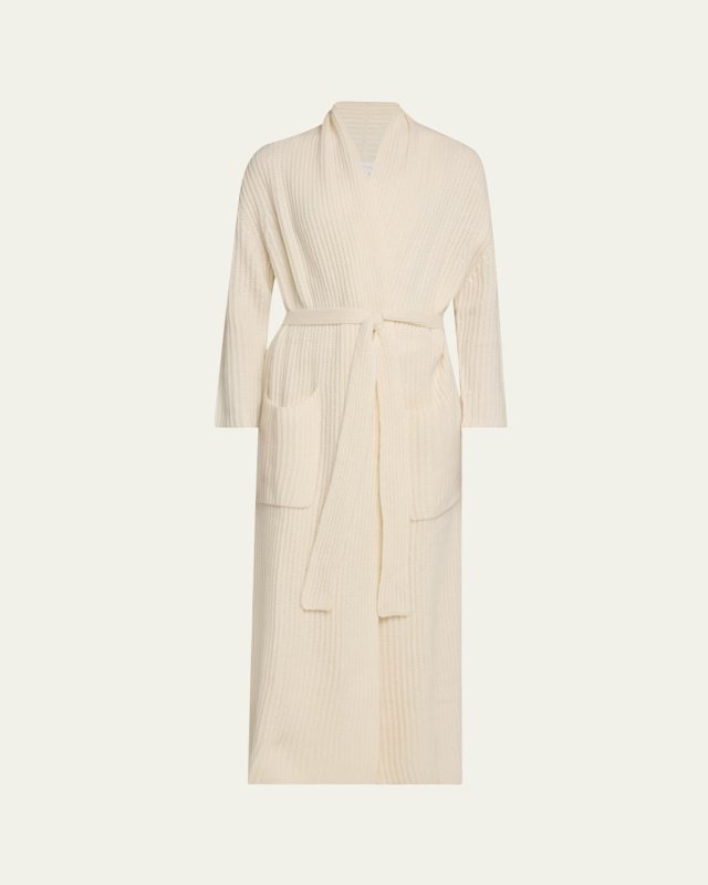 Rib Knit Cashmere Rob